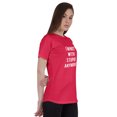 thumbnail image 1 of Inkmeso Haut Citation pour Femmes « Je Ne Suis Plus avec le Stupide » T-Shirt à Imprimé Graphique, 1 of 7