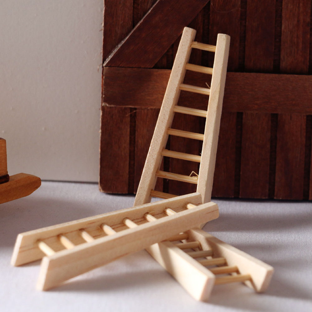 AURARMLET 2Pcs Small Ladder Decor for Home Decoration and Interior Model