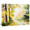 thumbnail image 3 of Impression sur toile « Road In Colorful Forest » Design Art, 3 of 3