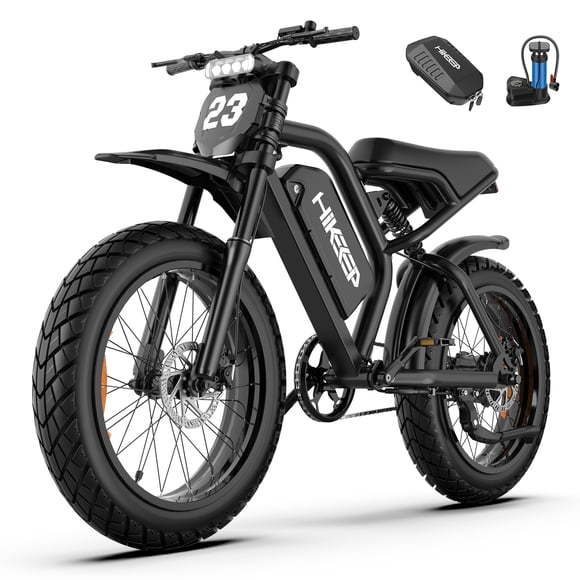 Vélo Électrique pour Adultes, Vélo à Pneus Larges 1500W Crête 20′′x4′′ à Crampons Neige, Batterie Amovible 48V 15.6Ah, 32MPH, Double Suspension, Shimano 7 Vitesses, UL 2849