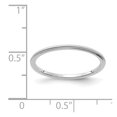 thumbnail image 3 of Diamond2Deal 14k Or Blanc 1.2mm Milgrain Bande Empilable pour Femmes Taille 4, 3 of 3