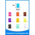 thumbnail image 3 of 100 Pcs Translucent Bear Counters - 10 Colors - Kindergarten Classroom & Light Table Manipulatives - Counting Animals and Color Sorting Bears for Kids.,Multicolor, 3 of 7