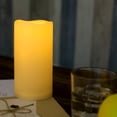 thumbnail image 2 of (Waved edge,7.6cm  x 15cm ) - iZAN Outdoor Flameless LED Candle with Timing Function Waterproof Plastic Realistic Flickering Battery Operated LED Pillar Candle Long Lasting 1500 H Battery Life 7.6cm x, 2 of 12