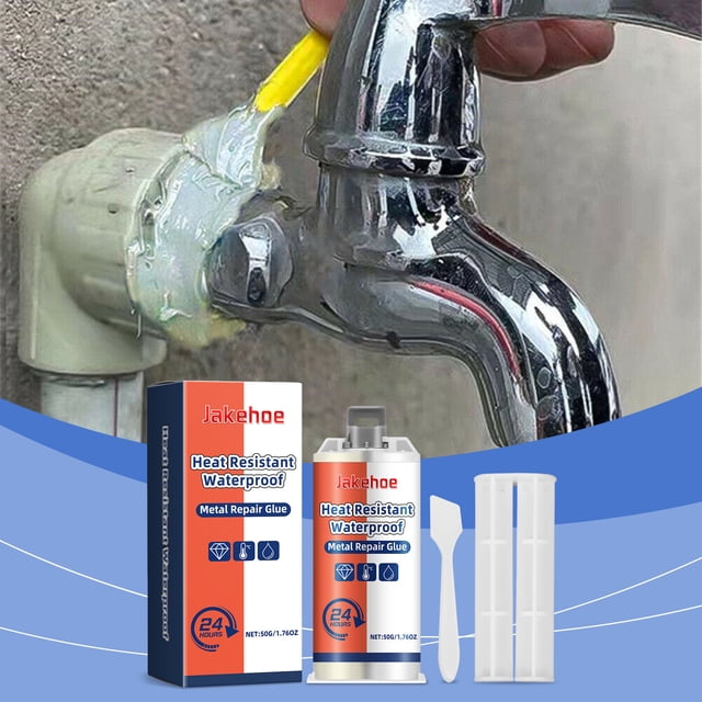Dvkptbk Touch Up Glues Colle de Coulée Colle Agent de Réparation Acier Inoxydable Cuivre Aluminium Artefact de Réparation de Fuite Imperméables Bouchage Métal Fonte Colle de Fer Touch Up Glues