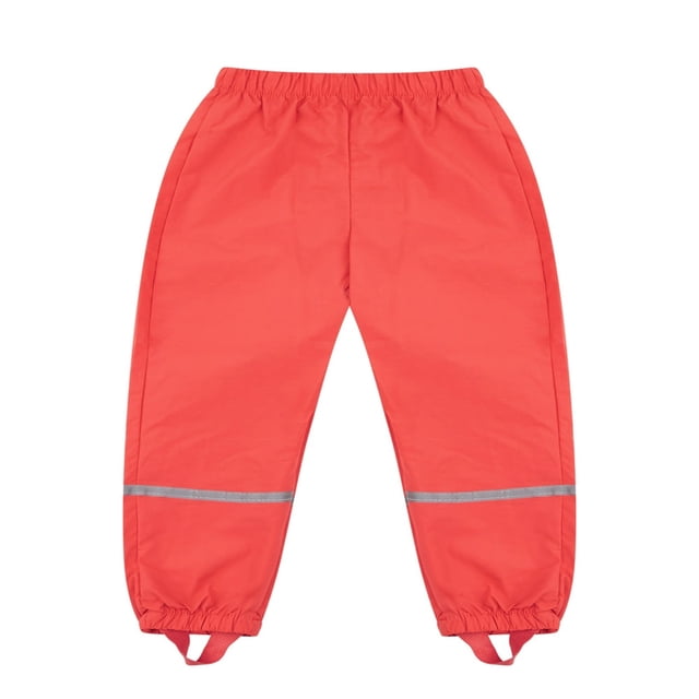 Kids Rain-Proof Pants High Elastic Waist Trousers Ankle-Banded Pants