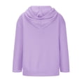 thumbnail image 4 of MeetoTime Fall Long Sleeve Hooded Sweatshirt for Women Fleece Oversized Pocket Hoodie Pullover Tops, 4 of 6
