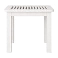 thumbnail image 4 of Table d'appoint d'extérieur CorLiving Miramar en bois dur, plateau carré à lattes, blanche, 4 of 7