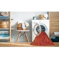thumbnail image 2 of Ahgly Company Machine Washable Indoor Round Transitional Orange Red Orange Area Rugs, 4' Round, 2 of 7