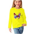thumbnail image 2 of RXIRUCGD Chemises à Manches Longues pour Filles, Col Rond Mignon, Blouses Décontractées Élégantes (Jaune, Taille : 13 Ans), 2 of 5