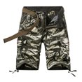 thumbnail image 1 of Birdeem Men Casual Solid Zipper Button Multi-Pocket Cropped Cargo Shorts, 1 of 7