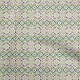 thumbnail image 1 of oneOone Rayon Light Green Fabric Geometric Craft Projects Decor Fabric Printed By The Yard 56 Inch Wide, 1 of 4