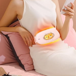 Dvkptbk Plaque chauffante sans fil portable, plaque chauffante électrique pour douleurs au dos avec 4 Niveaux de chaleur & 4 Modes de massage vibrants, Ceinture enveloppante à chauffage rapide, Pad de chauffage menstruel pour les femmes et les filles