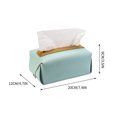 thumbnail image 4 of CEHVOM Tissue Box Cover, Rectangular Modern Decorative Leather Tissue Box Case Organizer Holder For Vanity Countertop, Night Stands, Livingroom,Office, Car Automotive Clearance, 4 of 4