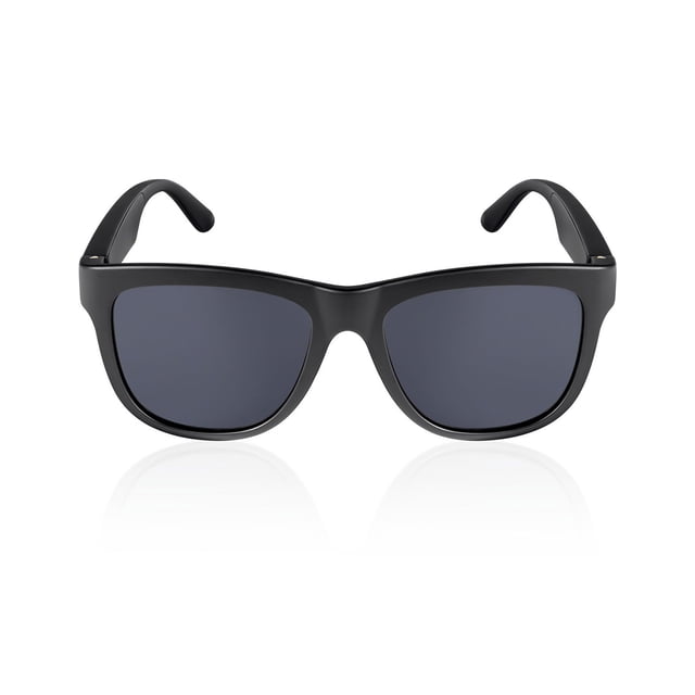 Yeacher Lunettes de Soleil Bluetooth Intelligentes GS01 avec Audio HD, Dotées d'Une Monture PC Noire et de Lentilles TAC. Ces Lunettes de Soleil Légères 31g Offrent une protection UV et une Technologie Audio Directionnelle pour des Appels Clairs et une Lecture de Musique. Dotées de Bluetooth 5.0 et du Décodage AAC pour une transmission Audio de Haute Qualité Sans Délai. Inclut un Bouton-Poussoir et des Commandes Tactiles pour un Accès Facile à des Fonctions comme le Réglage du volume, les Appels et la Musique. Convenant à une Utilisation Extérieure avec des Lentilles Remplaçables