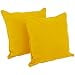 thumbnail image 3 of 25-inch Double-corded Solid Twill Square Floor Pillows with Inserts (Set of 2), Sunset, 3 of 5