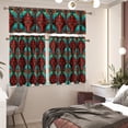 thumbnail image 5 of Aztec Tribal Cafe Curtains with Valance Short Farmhouse Kitchen Curtains and Valances Set Bathroom Window Curtains Valance and Tiers Set, 5 of 5