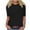 Black, variant on cfhntfmh 3/4 Length Sleeve for Womens Casual Loose Crewneck T Shirts Summer Cute Solid Color Tunic Tops 2025