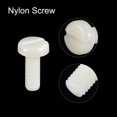 thumbnail image 4 of Unique Bargains Nylon Machine Screws, M6x16mm Slotted Pan Head Fasteners Bolts, White 50Pack, 4 of 4
