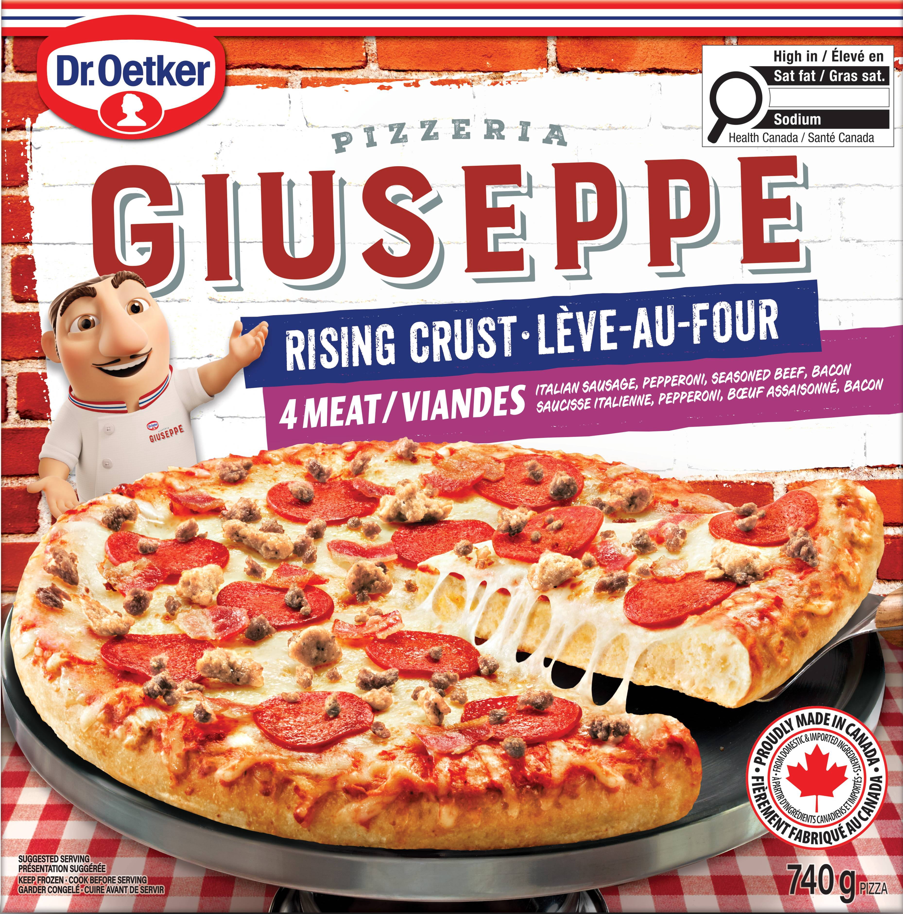 Dr. Oetker Giuseppe Pizzeria Rising Crust 4 Meat Pizza