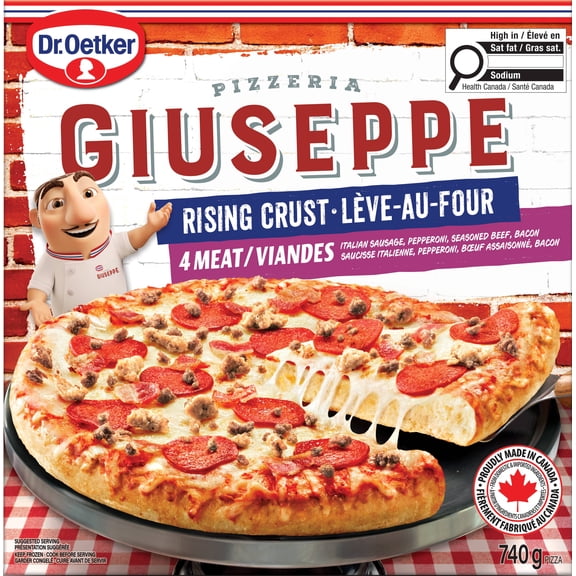 Dr. Oetker Giuseppe Pizzeria Rising Crust 4 Meat Pizza, 740 g