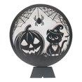 thumbnail image 2 of WHEANG Halloween Decorations Indoor Glass Globe 6.3" Battery Operated LED Lights With Bat Pattern Black Halloween Decor For Table Home, 2 of 5