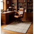 thumbnail image 3 of EGNMCR Tools&Home Improvement Plaid Indoor Area Rug Beige And White Checkered Washable Non Carpet For Living Room Bedroom a Floor, 3 of 4