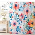 thumbnail image 1 of Dznils Rideau de Douche en Tissu Boho à Motif Floral, Rideau de Salle de Bain Moderne avec 12 Crochets, 72 Pouces x 72 Pouces, Rose, 1 of 11
