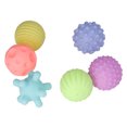 thumbnail image 2 of Baby Sensory Ball, Elastic Funny Soft Textured Ball Set 6pcs Portable  For Toddler For Home Multicolor,Warm Color, 2 of 8