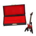 thumbnail image 4 of Ornement de Guitare Classique, Instrument de Musique en Bois Modèle de Guitare Modèle de Basse de Guitare Modèle de Basse Musicale pour Amateurs de Musique pour Ornement pour Cadeau Rouge,Jaune, 4 of 8