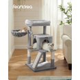 thumbnail image 2 of Cat Tree Small Cat Tower with Widened Perch for Large Cats Indoor Kittens cm MultiLevel Cat Condo Scratching Posts and Ramp Door Cat Cave Cat Basket Light UPCTW, 2 of 9