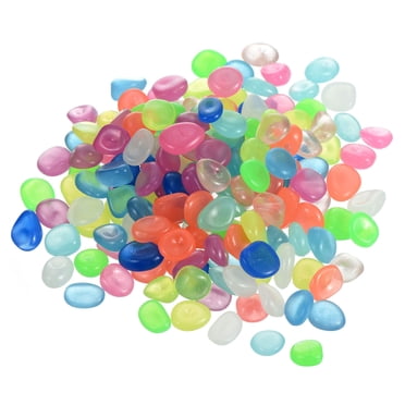 Unique Bargains 600Pack Glow Rocks 13-17mm Decoration Pebbles Luminous Stones Decor Multicolored