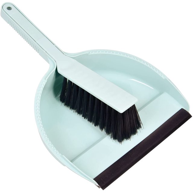Mini Brush and Dustpan Set, Hand Broom and Dustpan Set, Small Broom and Dustpan Set, Small Dust Pan with Brush for Home Kitchen Office Car, Blue