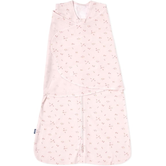 HALO® SleepSack® Swaddle, 100% Cotton, 3-Way Adjustable Wearable Blanket, TOG 1.5, Pink Floral