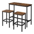 thumbnail image 2 of Dining Table Set, Bar Table and Chairs Set, Industrial, Rustic Brown and Black, 2 of 9