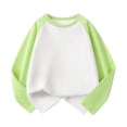 thumbnail image 1 of MIASHUI Chandails de Sport à Manches Longues pour Filles et Garçons, Couche de Base en Coton Extensible, Vert, 5-6 Ans, 1 of 6