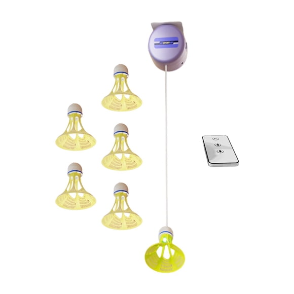 Almencla Outil d'Auto-entraînement de Badminton pour Joueur Simple Corde Élastique d'Entraînement Outil d'Auto-entraînement Portable Outil d'Entraînement pour Enfants Débutants Ensemble de 6 Balles
