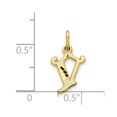 thumbnail image 3 of Diamond2Deal 10K Yellow Gold Solid Small Letter V Initial Charm Pendant for Women, 3 of 5