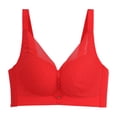 thumbnail image 1 of XZNGL Fashion Comfortable Womans Lace Beauty Back Solid Strap Wrap Plus Size Bra, 1 of 4