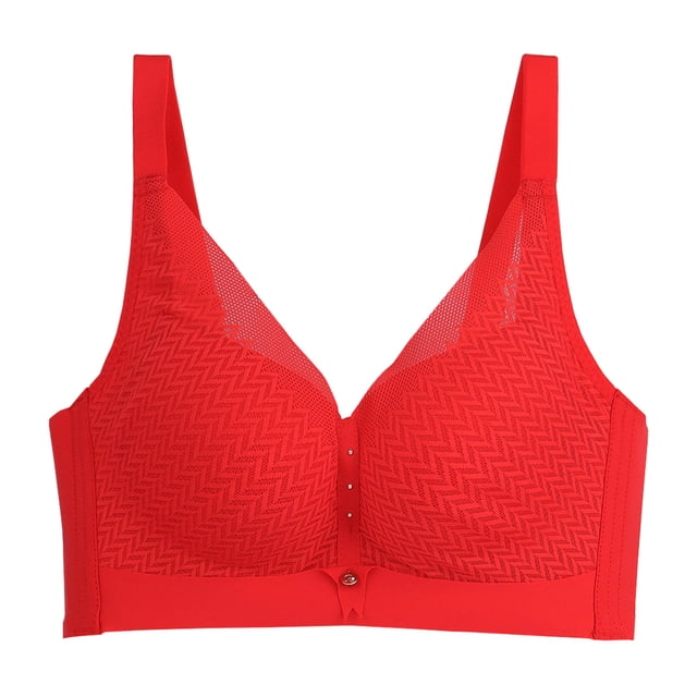 XZNGL Fashion Comfortable Womans Lace Beauty Back Solid Strap Wrap Plus Size Bra