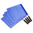 thumbnail image 1 of Unique Bargains Football Linesman Referee Flag Stainless Steel Pole Sponge Grip, Blue 4 Pack, 1 of 5