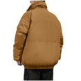 thumbnail image 4 of LOVZFMLL Jackets for Men's Fashion Solid Color Zipper Pocket Drawstring Long Sleeved Thick Hooded Casual Jacket, 4 of 7