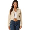 thumbnail image 1 of INSPIRE CHIC Veste Moto Courte en Faux Suède pour Femme à Col Rabattu, 1 of 6