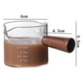 thumbnail image 4 of jifeng Cup Transparent Drinkware Bar cup walnut handle 75ml 75ml, 4 of 4