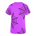 thumbnail image 4 of Dvkptbk Sarrau pour Femmes Halloween T-Shirts à Col en V à Manches Courtes pour Femmes Mode Décontractée Halloween Imprimé Citrouille Imprimé Araignée T-Shirts Tenue de Travail Infirmière avec Poches, 4 of 5