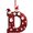 D, variant on LFKERWMG My Items Initial Letter A To Z Acrylic Hanging Personalised Diy Craft Baubles for Xmas Fillers Santa Snowman Themed