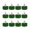 thumbnail image 3 of jifeng Chauffe-Plat à DEL Sans Flamme Vacillant Vert Blanc Chaud, 3 of 4