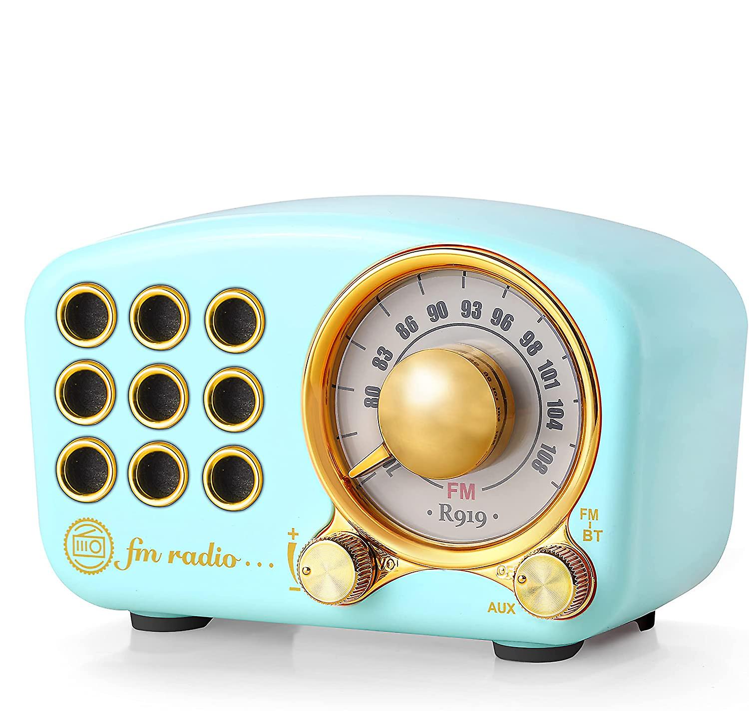 Vintage Radio-greadio Fm Radio Retro Bluetooth Speaker With Strong Bass Enhancement