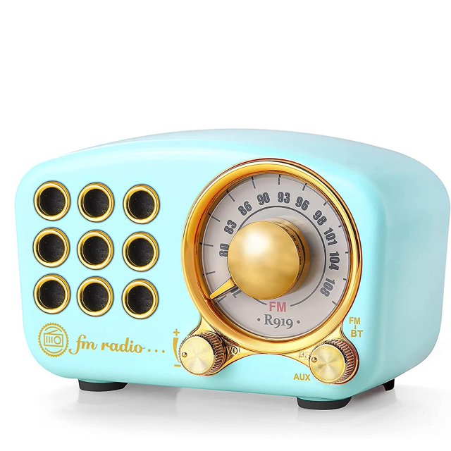 Vintage Radio-greadio Fm Radio Retro Bluetooth Speaker With Strong Bass Enhancement