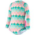 thumbnail image 4 of Kids Girl Rash Guard Swimwear Cute Print Long Sleeve Sun Protection Summer Bathing Suits 4-5 Years Girls Clothing, 4 of 8