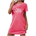 thumbnail image 1 of Amzcrzy Pyjamas pour Femmes Mode Imprimé Cœur Valentines Day Robe Décontractée Confortable à Manches Courtes Chemises de Nuit pour Femmes Valentines Day Cadeaux, 1 of 3